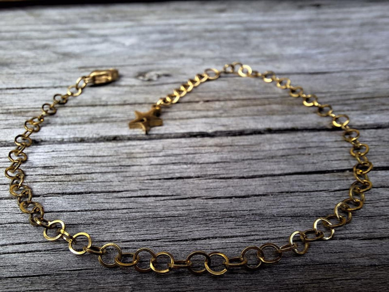 Stainless Steel Armband Fijn (Goud) - By Trend-Sieraden