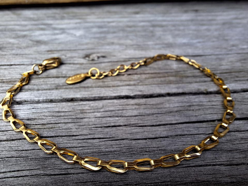 Stainless Steel Armband Fijn (Goud) - By Trend-Sieraden